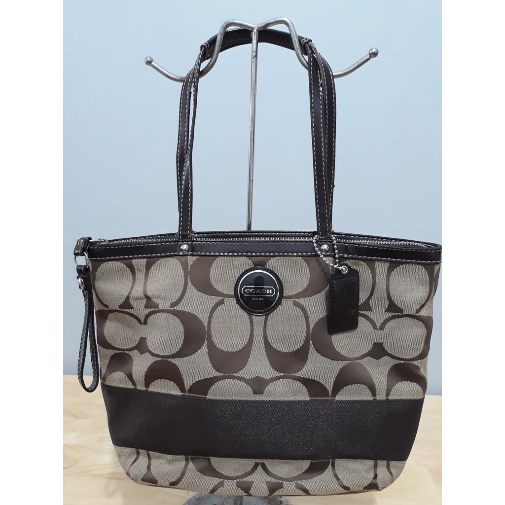 Coach fabric tote online bags