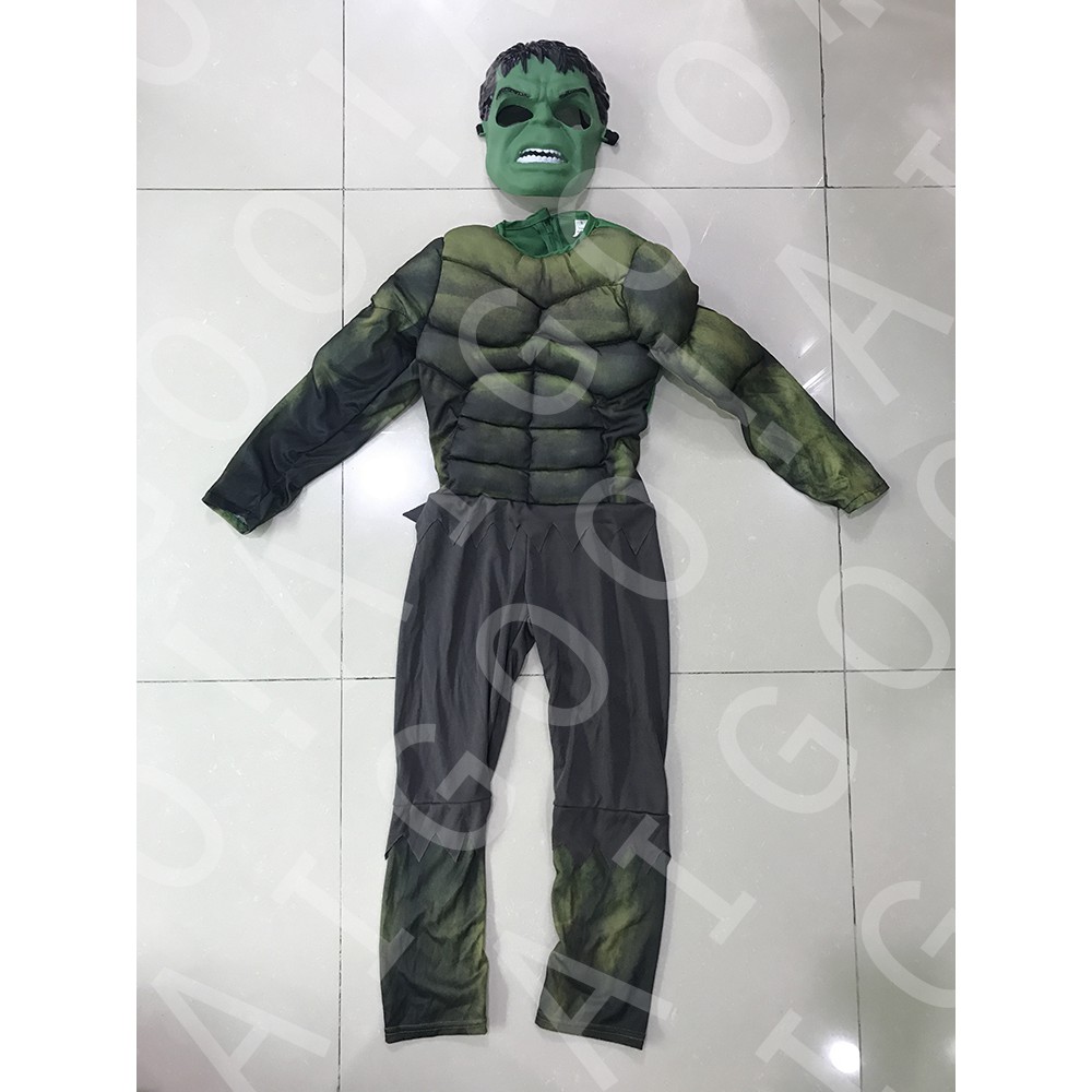 Marvel Avengers The Incredible Hulk Costume for Boys with Muscle ...