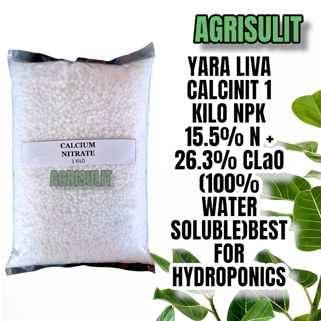 YARA LIVA CALCINIT 15.5% N + 26.3% CaO (Calcium Nitrate) 1 KILO ...