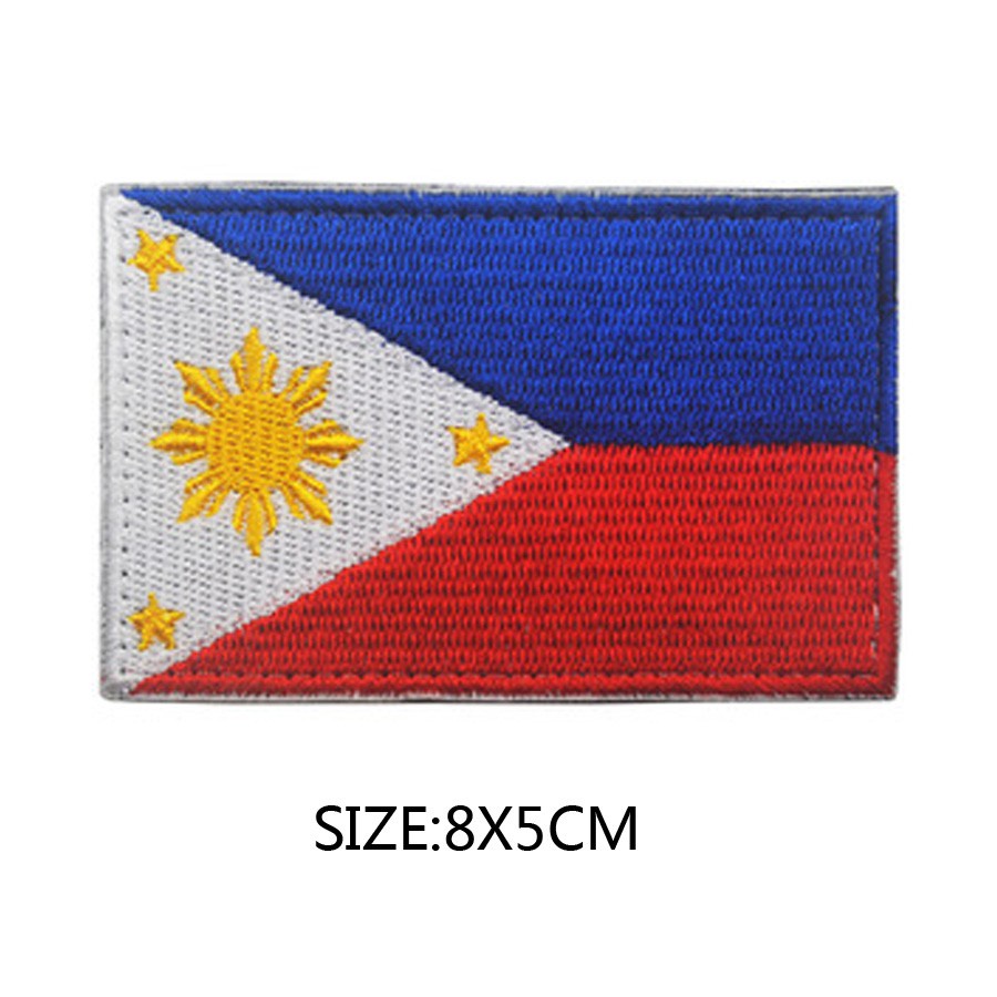 Philippines Flag Patch Skull Embroidery Patch Philippine Flag IR ...