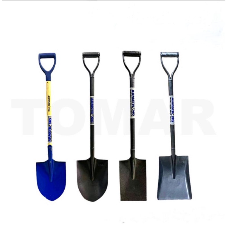 ESPERTO All steel shovel garden tools pointed/Square Spade | Shopee ...