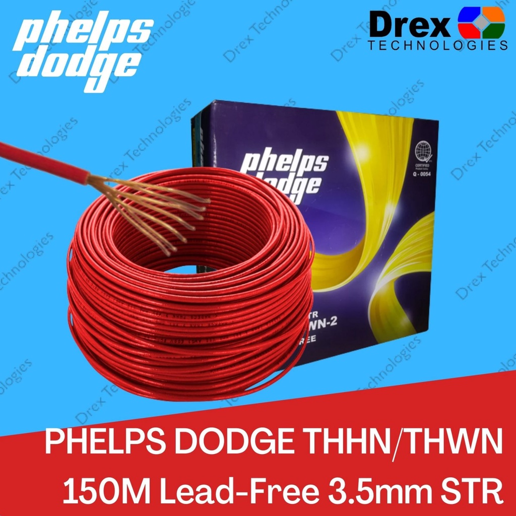 Phelps Dodge THHN Wire 3.5mm 150M - Red | Shopee Philippines