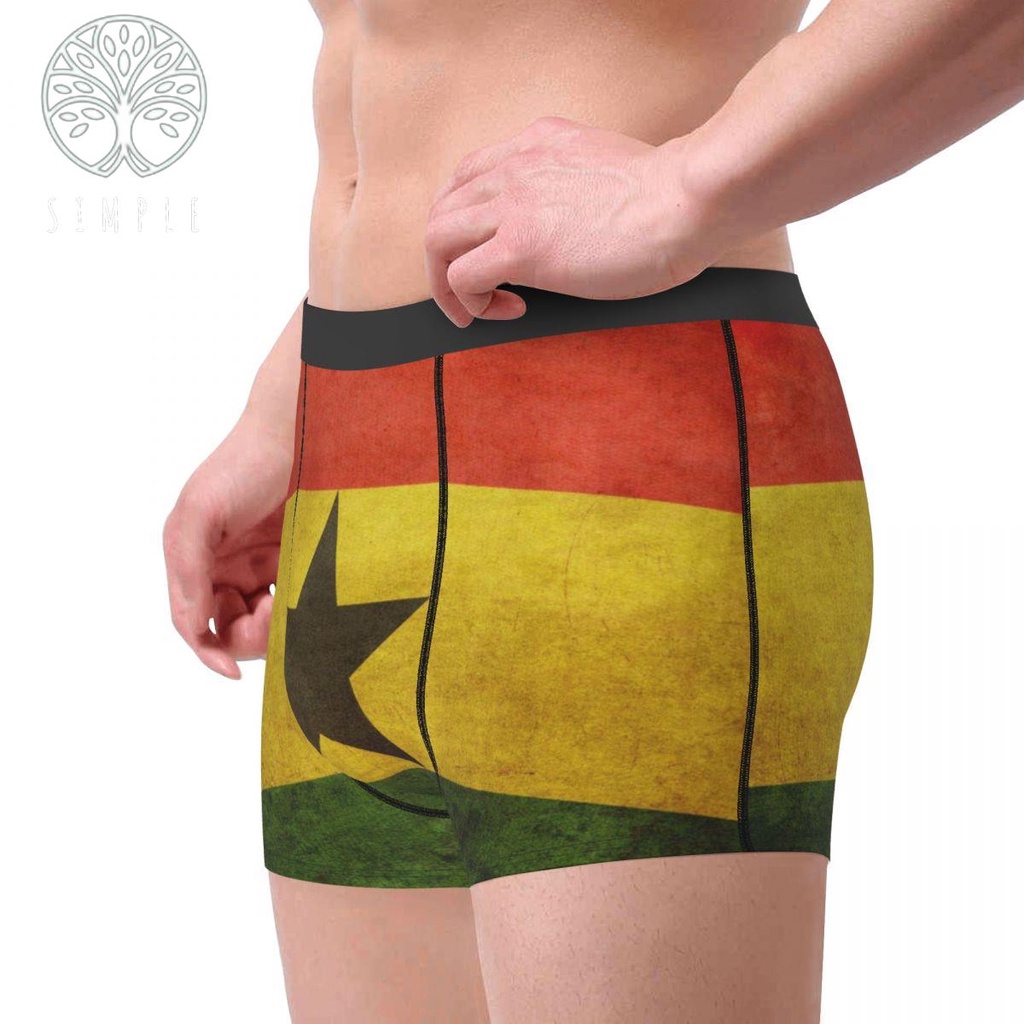 Fast ☏Mens Boxer Sexy Underwear Ghana Flag Underpants Male Panties
