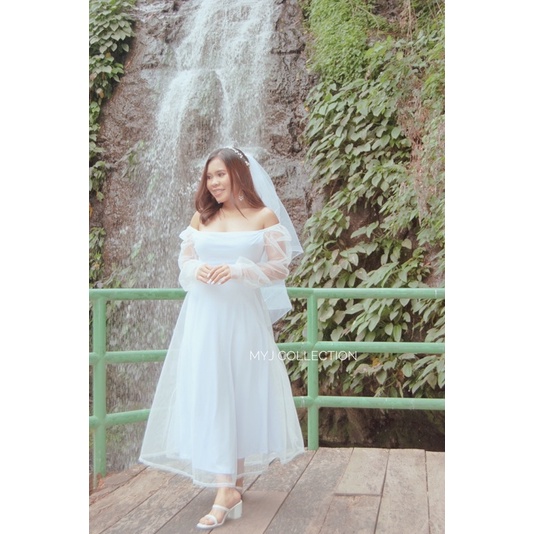 sachin and babi light blue dress Casual Civil Wedding Dress - Below Knee Length White Summer Elegant Plus  Size Plain Vintage Retro