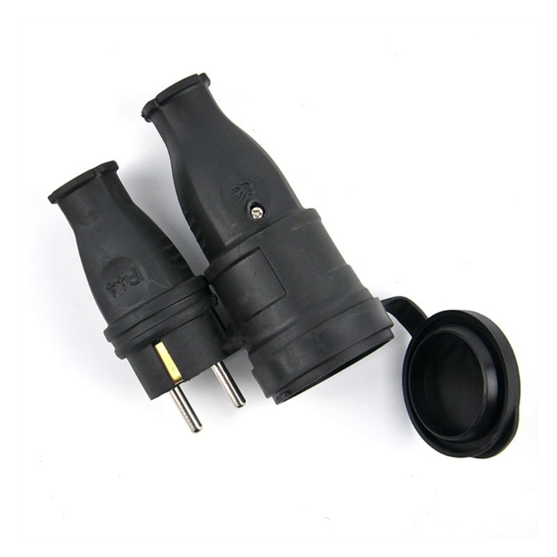 fol 2P+E Dropproof Rainproof European Socket Industrial Plug 16A 220V250V Male and Female