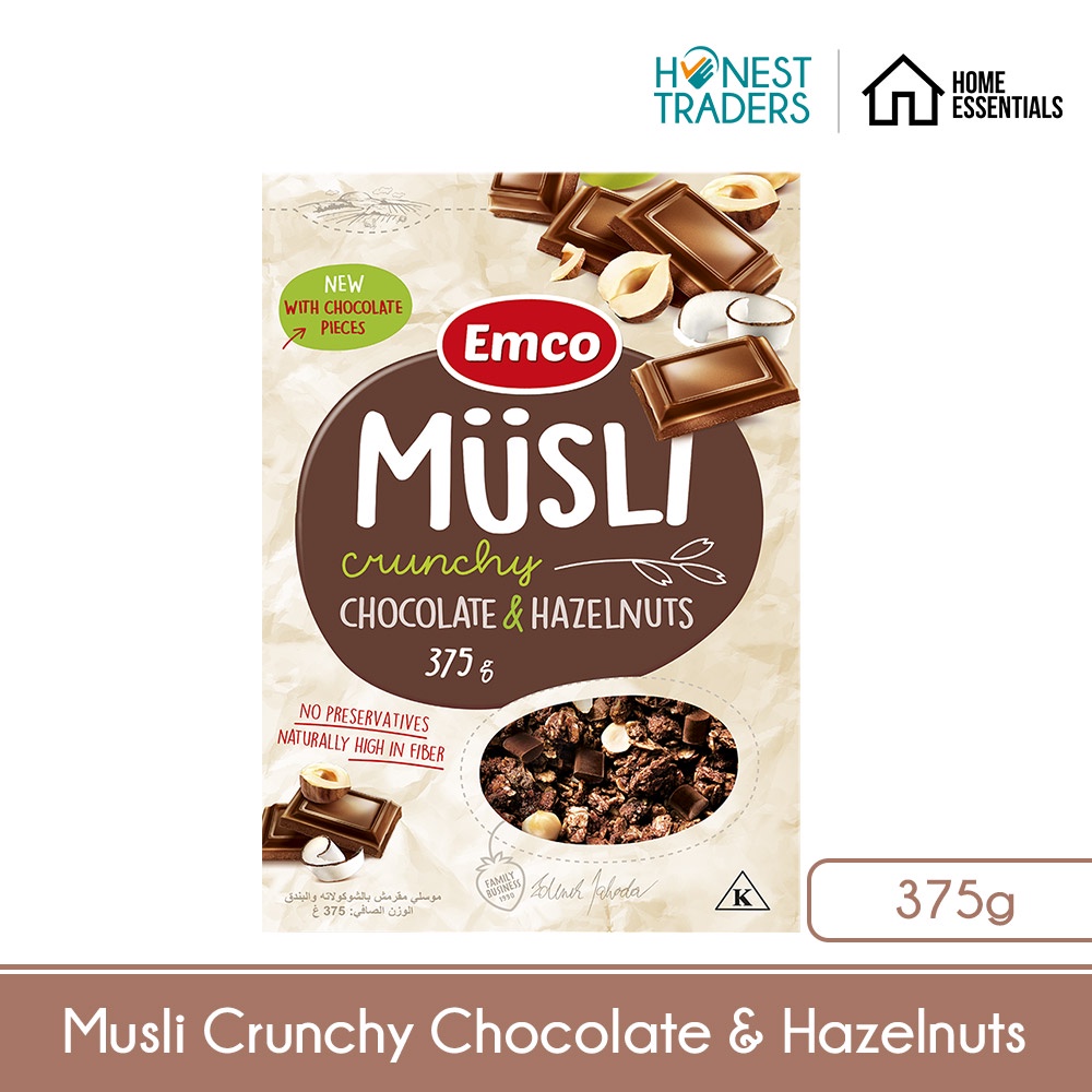 Emco Musli Crunchy Chocolate & Hazelnuts 375g Sc 1002 Shopee Philippines