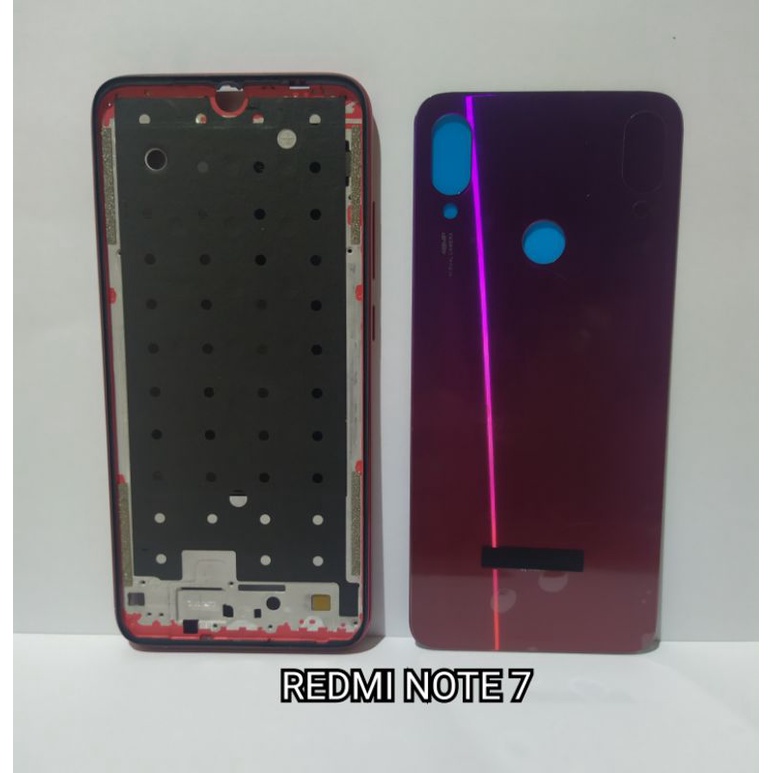 FRAME+BACKDOOR XIAOMI REDMI NOTE 7 CESSING FULLSET CASING HOUSING ...