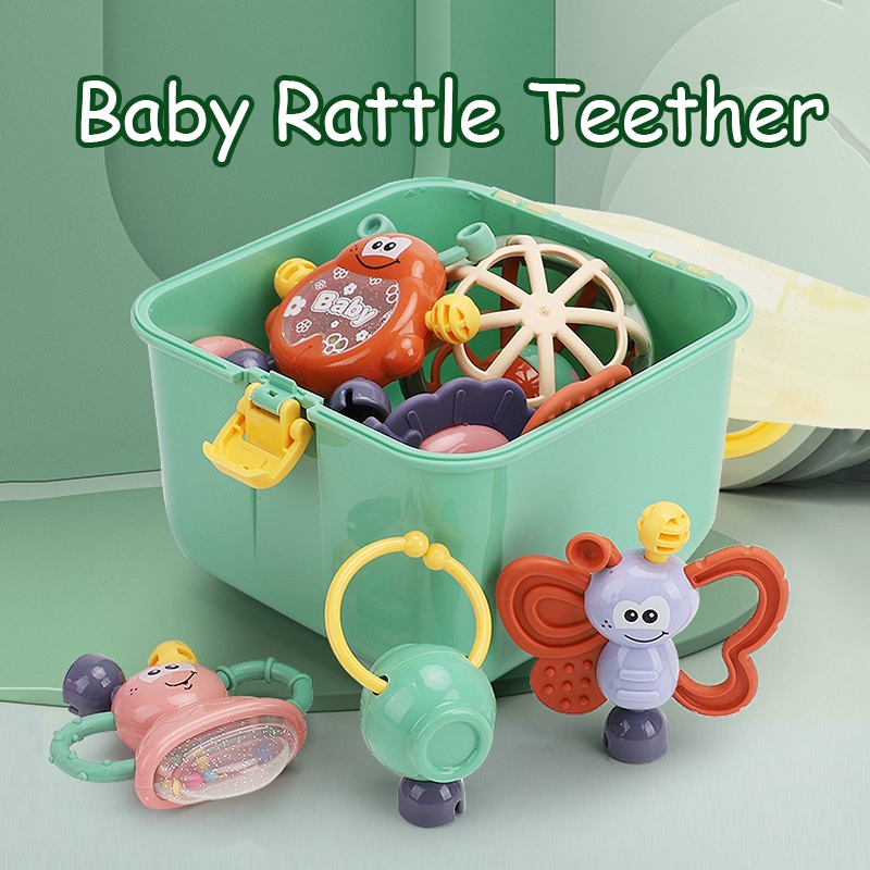 7 Pcs New Born Soft Teethers Rattels Toys Baby Accessories Soft ...