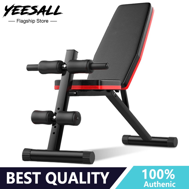 Yeesall Bench Press Folding Sit-Up Board Fitness Equipment Dumbbell ...