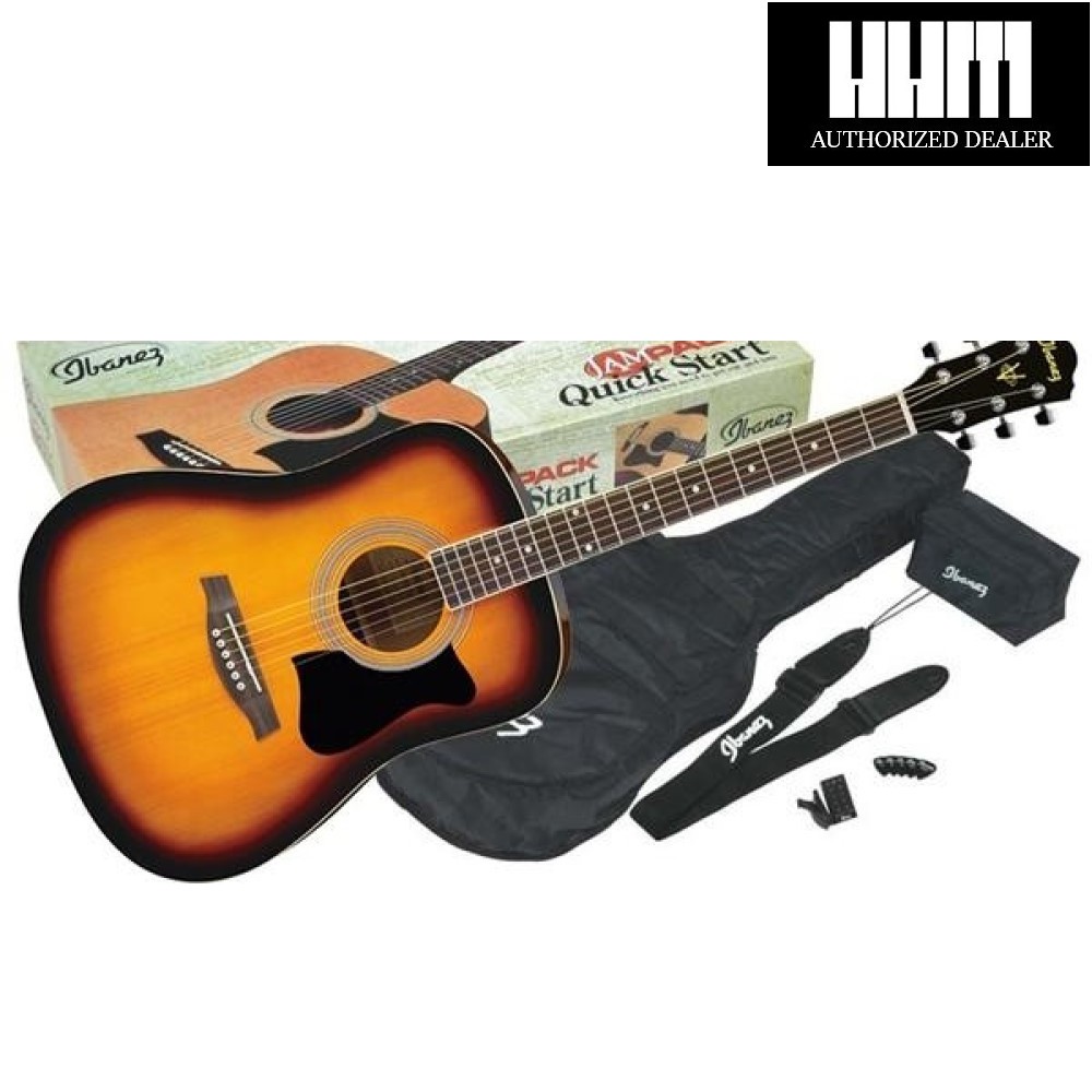 Ibanez Jampack V50NJP Acoustic Guitar, Vintage Sunburst High Gloss