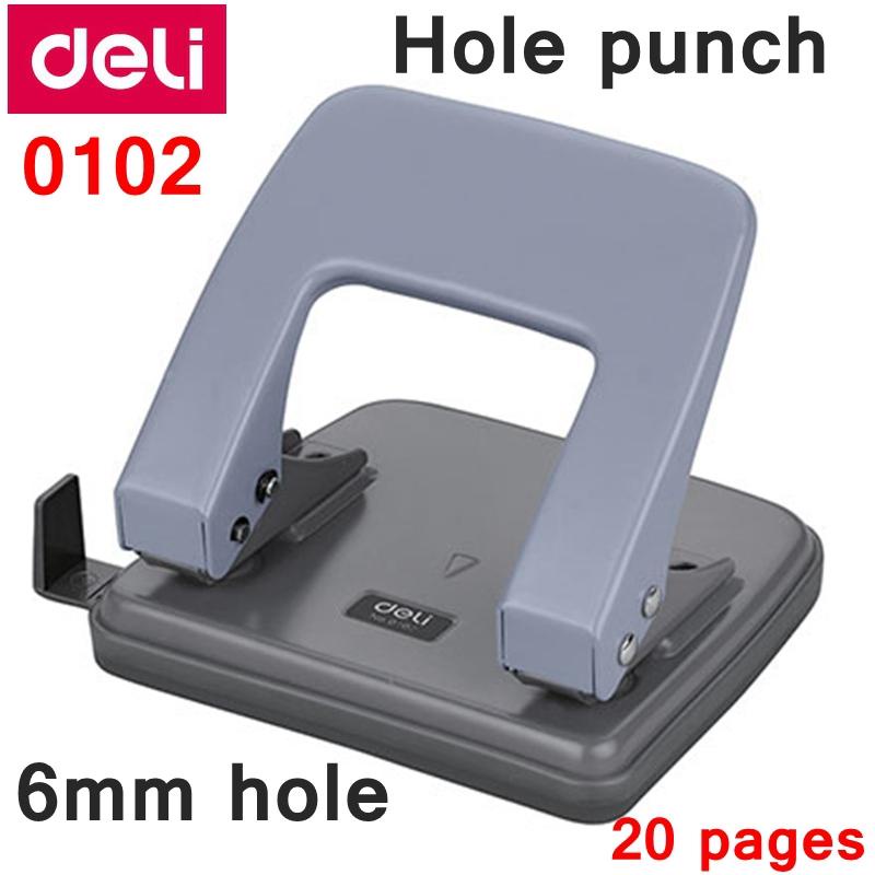 Deli 0102 Office Desk 6mm Hole punch binding two holes distance 80mm