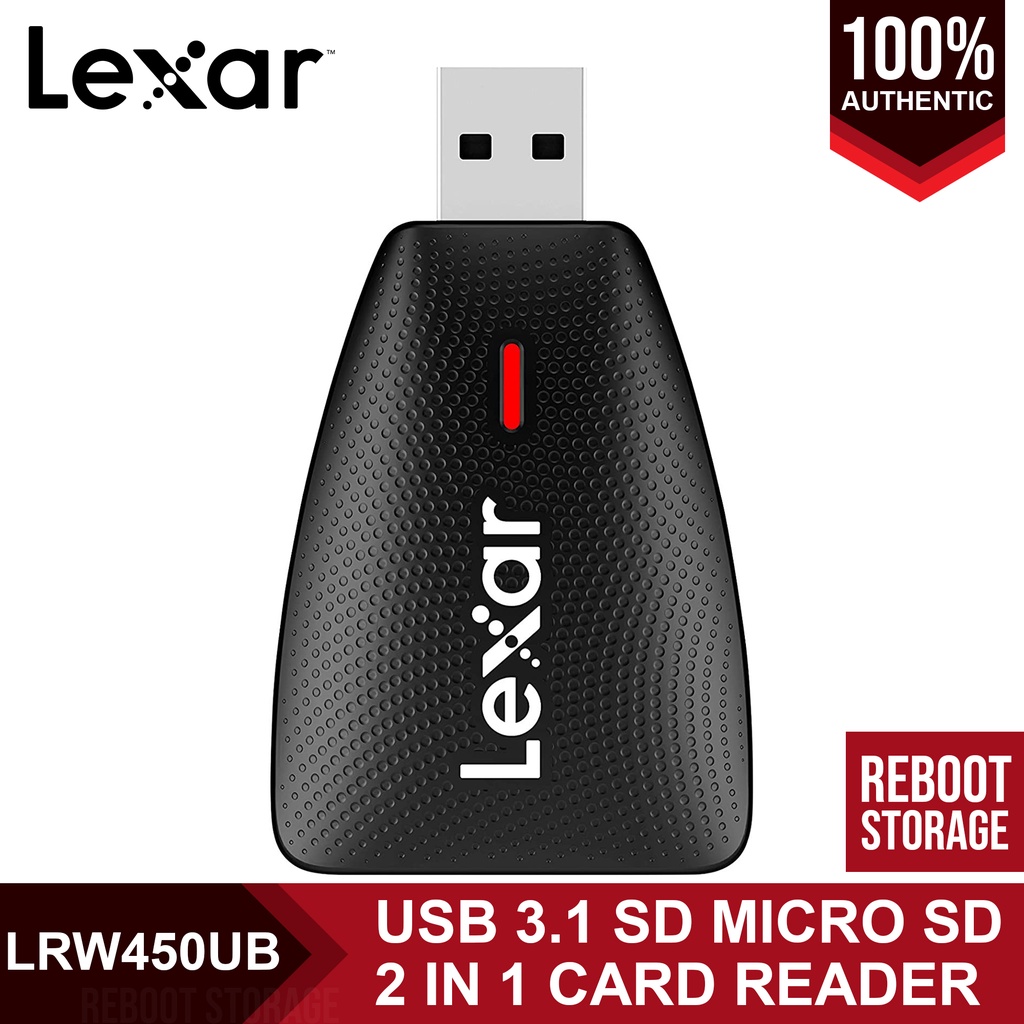 Lexar 2 in 1 USB 3.1 Multi-Card Reader for SD and micro SD LRW450UB ...