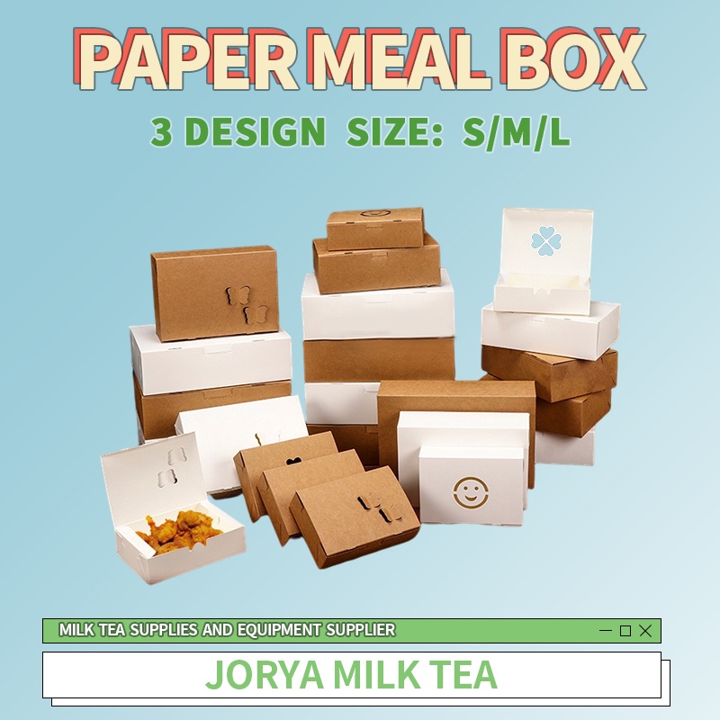 100pcs-meal-paper-box-kraft-paper-lunch-box-take-out-takoyaki-chicken