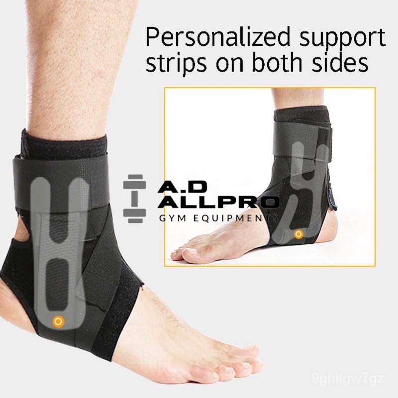 Sports Ankle Brace with Protective Guards For High Ankle Sprains and