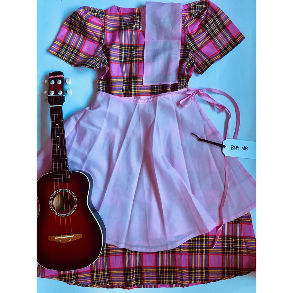 Checkered hotsell filipiniana dress