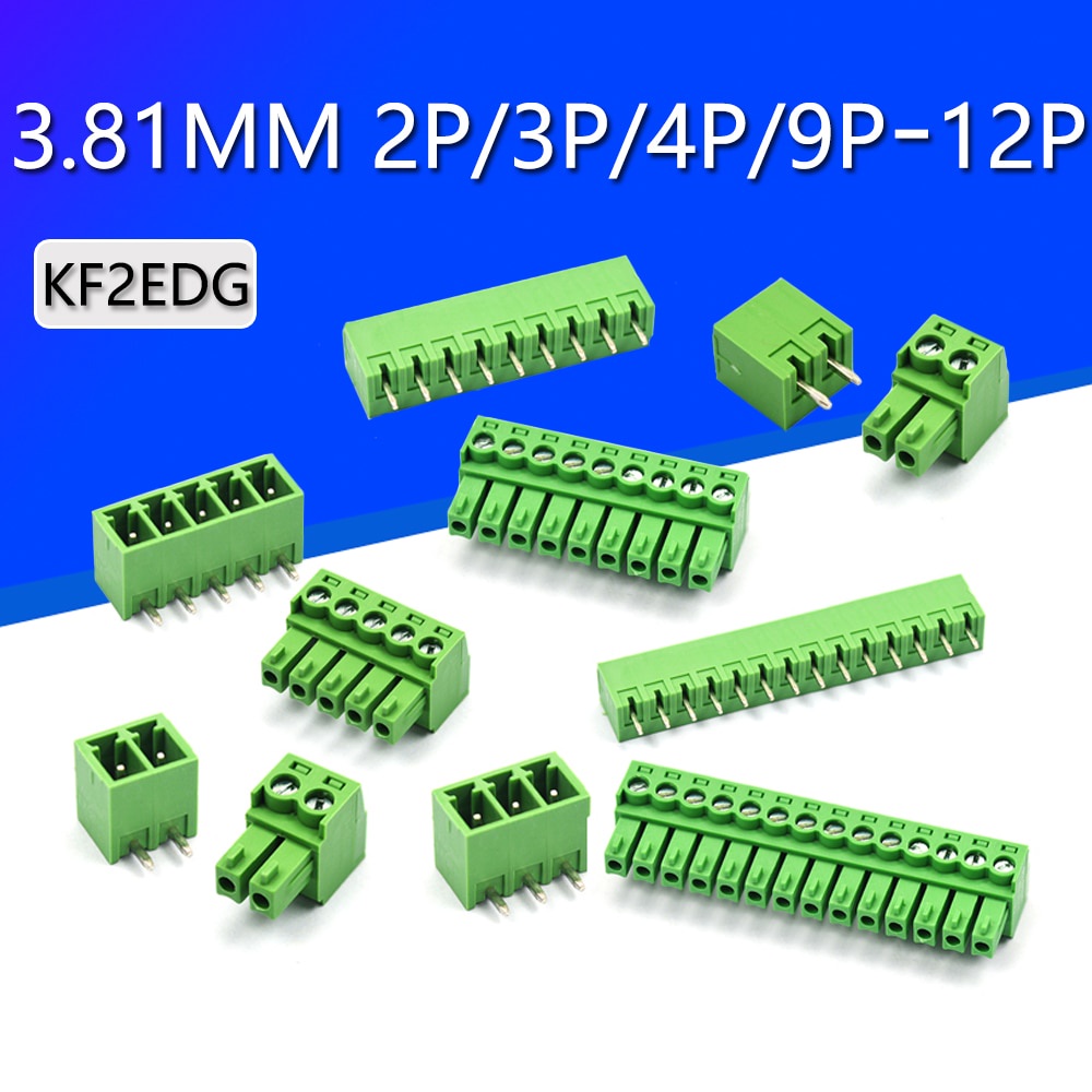10sets 8Pin Plug In Type Universal 300V 10A 3.81mm Pitch Straight Screw Pluggable Terminal Block