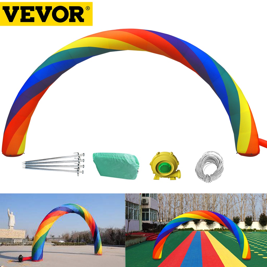 VEVOR Large Inflatable Rainbow Arch with 350W Blower for Advertising ...