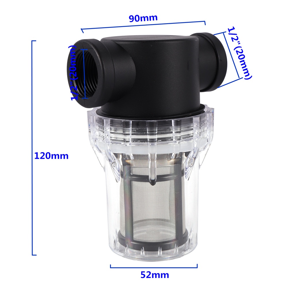 1pcs 1/2''3/4''Female Male Thread Filter 80 Mesh Stainless Steel ...