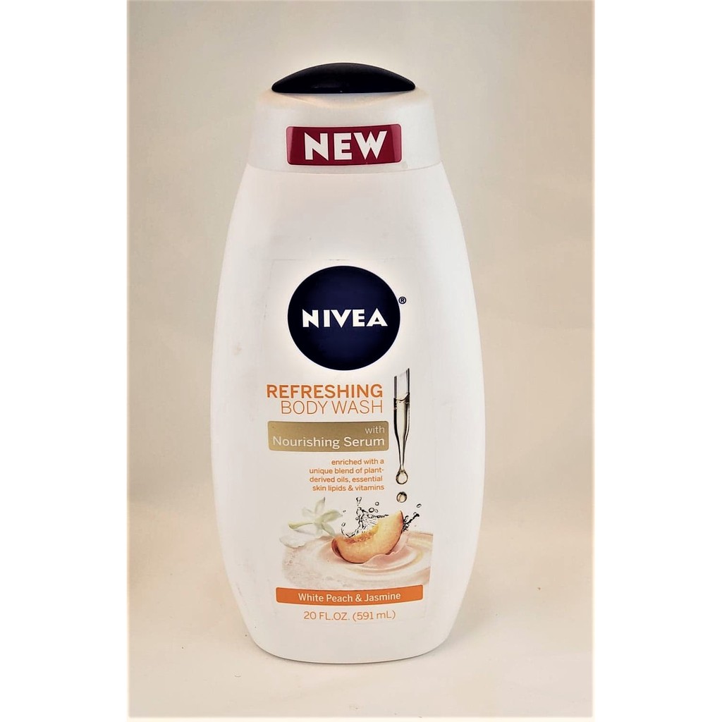 Nivea Refreshing Body Wash with Nourishing Serum White Peach & Jasmine