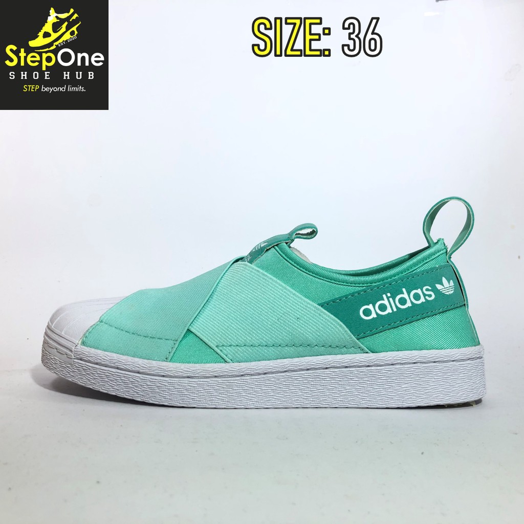 Superstar slip on clearance mint