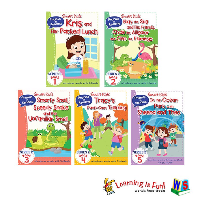 WS SMART KIDS PHONICS IN READING BOOK SERIES 2 BOOK 1 TO 5 | Shopee ...