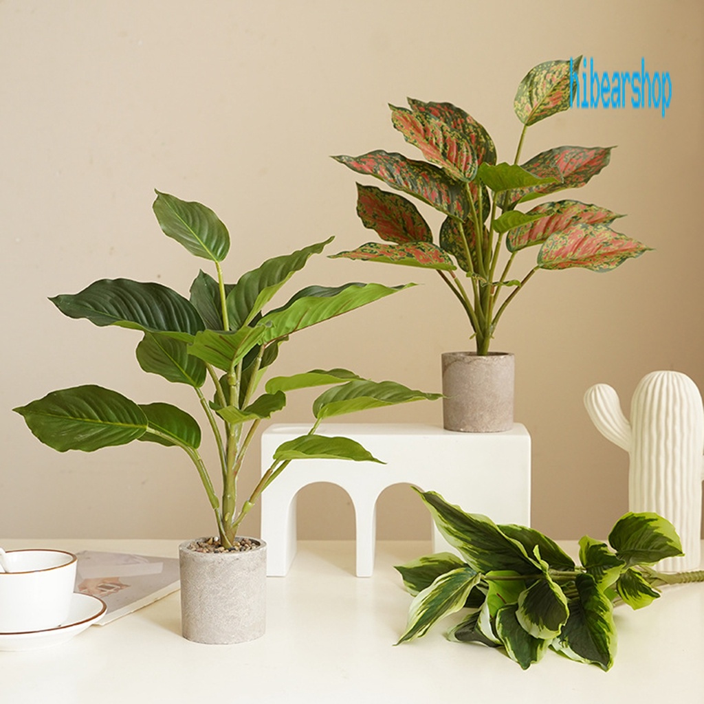 Hibear Realistic Fake Plant Easy Care No Withering Decorate Garden