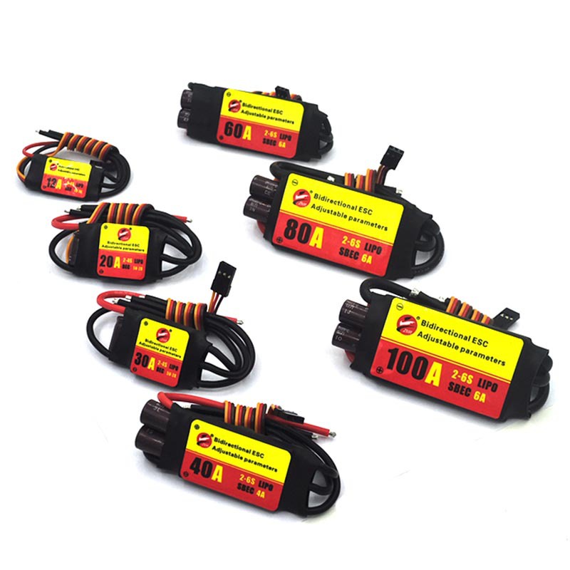Contrôleur De Vitesse ESC Brushless 80A Pour Hélicoptères RC - Sécurité Intégrée, Programmable, 3-6S LiPo