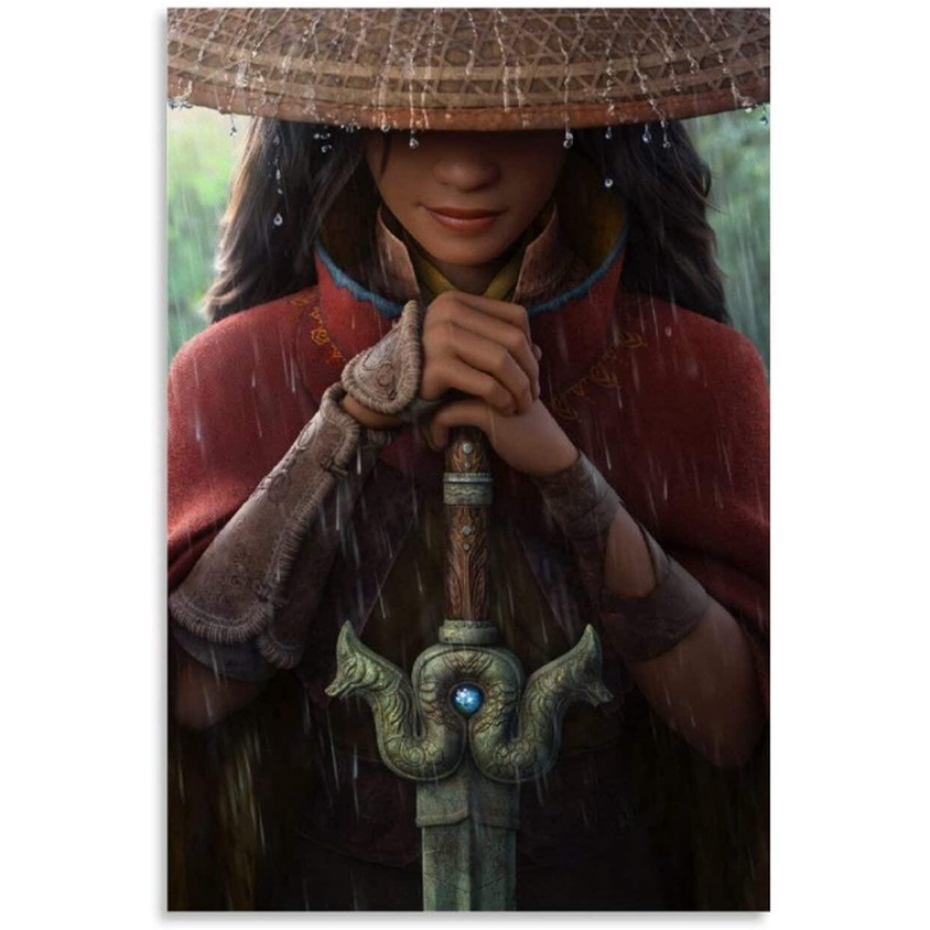 Princess Raya and The Last Dragon Animated Fantasy Poster Adult Canvas ...
