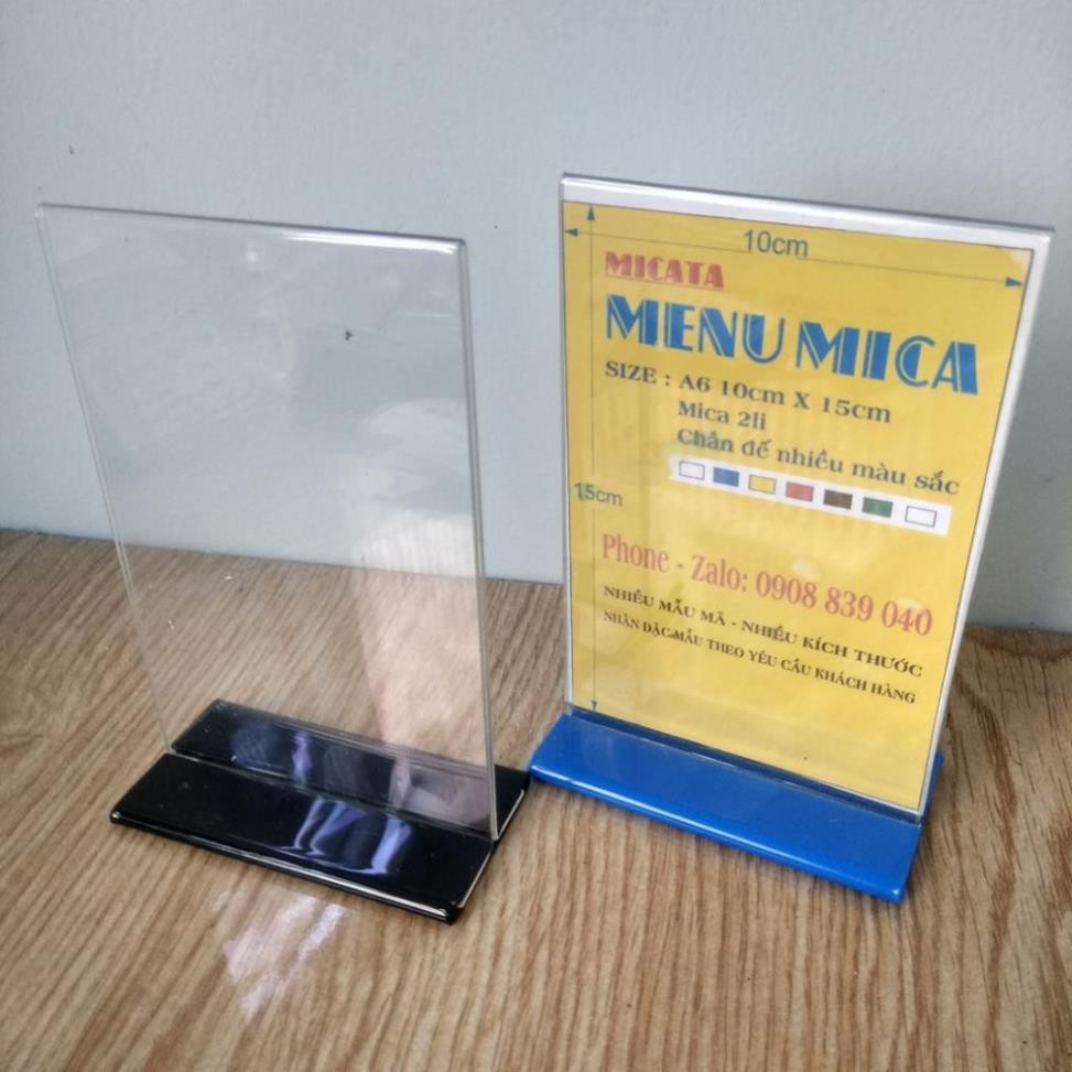 Menu MICA A6 Vertical Base Plastic / Wood 10x15cm Shopee Philippines