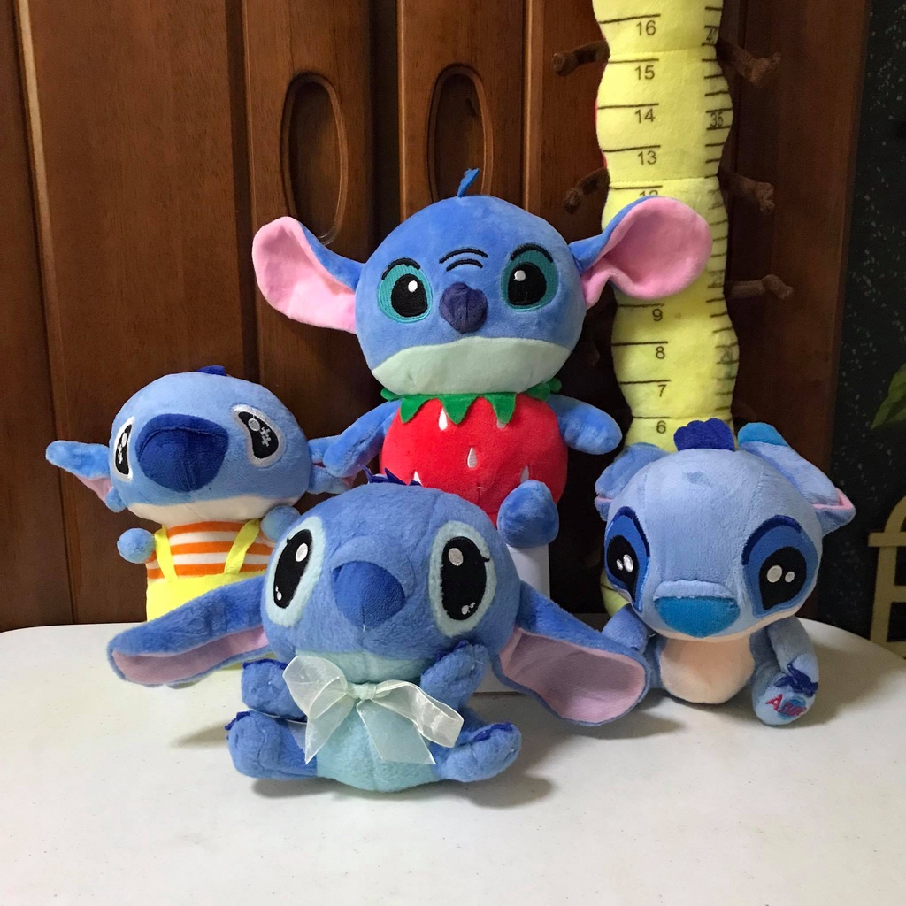 Stitch Stuffed Toy Preloved Disney Strawberry Ribbon Stripes Angel-S#1 ...
