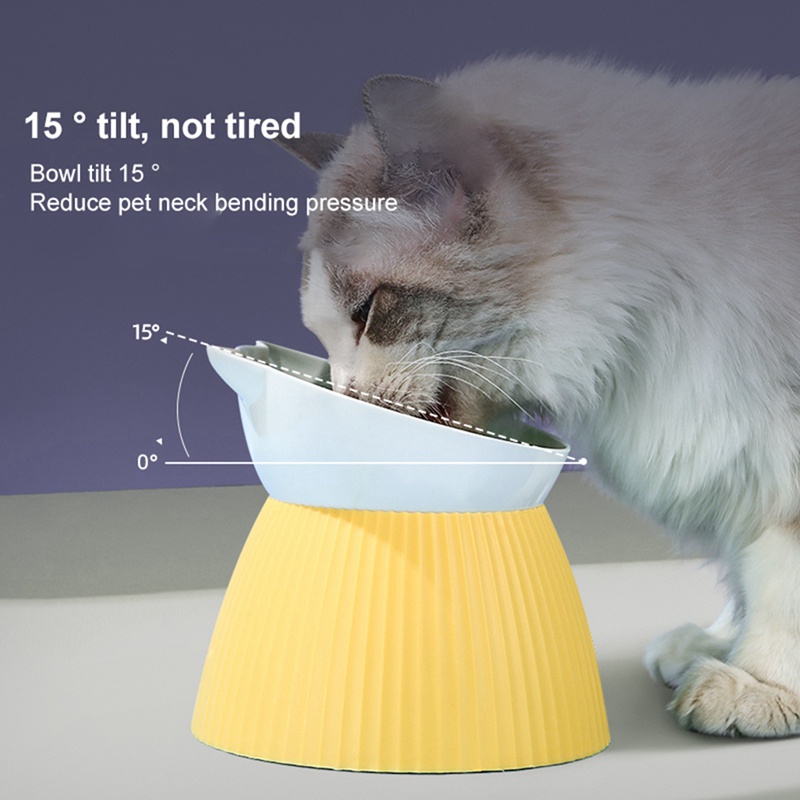 Cat Bowl High Ceramic Cat Food Bowl Safe Smooth Surface Cat Food Bowl