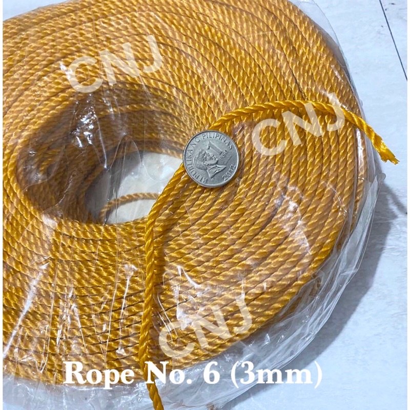 Nylon Rope 6 PRICE PER METER LENGTH Continuous No Cut if You order more than 1meter