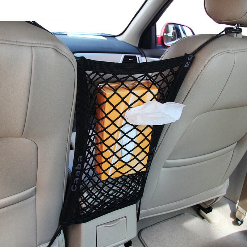 1PCS Strong Elastic Car Mesh Net Bag Between Car Organizer Seat Back  Storage Bag