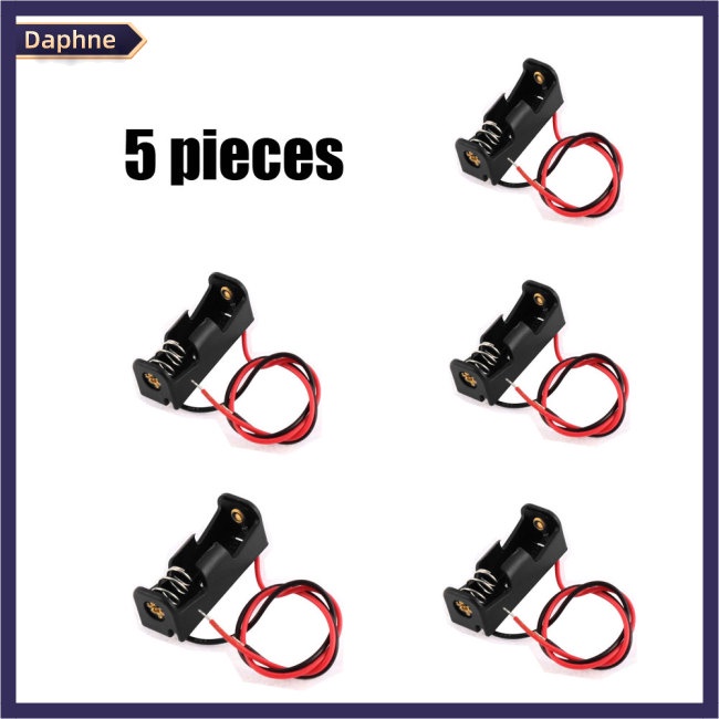 Lot De 10 Porte-piles A23 (12V) - Boîtier Noir Avec Fils - Pour Montage Et Connexion Facile