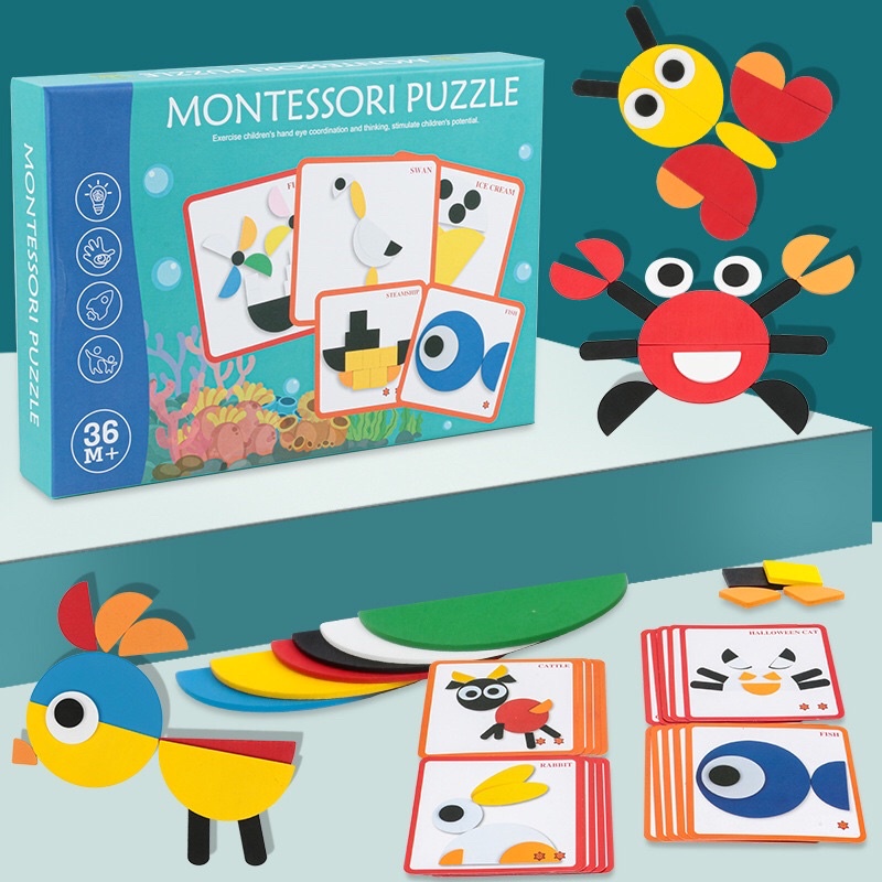 wooden Montessori Puzzle Educational Toys | Shopee Philippines