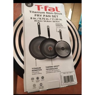 T-Fal 3-piece Fry Titanium Nonstick PFOA-Free - 8 inch - 9.75