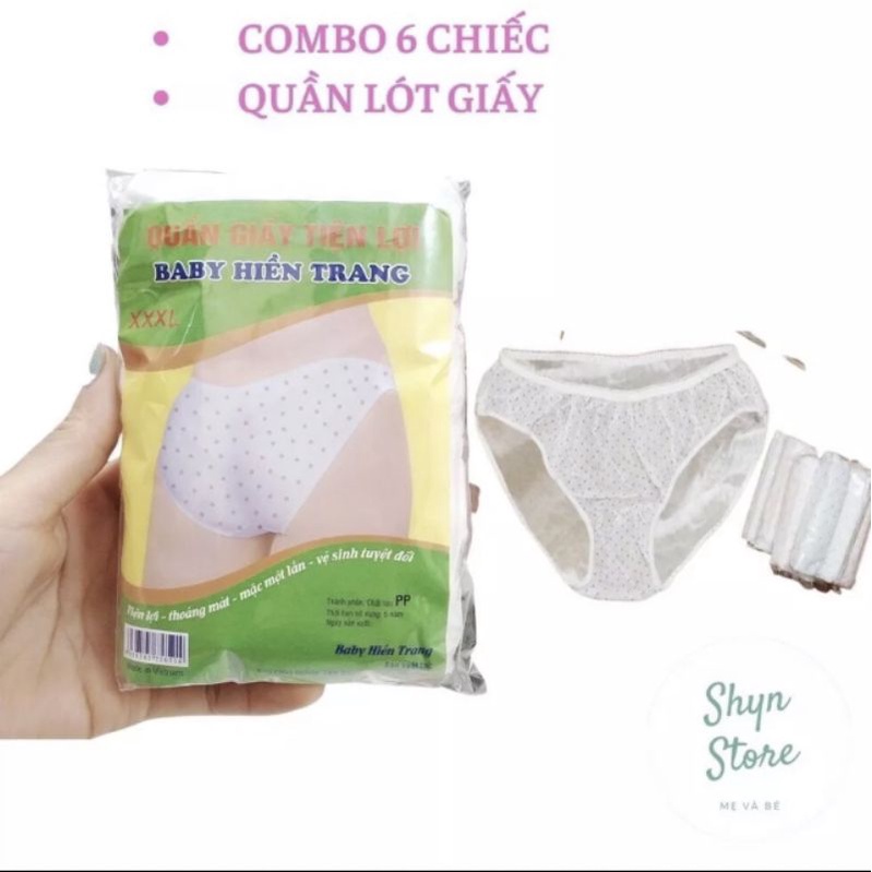 6 Pairs Of Paper Panties For Mothers After Giving Birth, Baby Hien