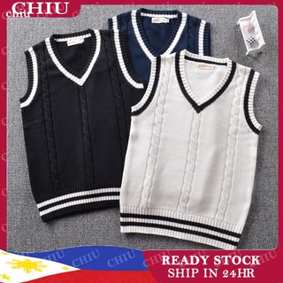 3 Color College Style Fashion Korean Knitted Vest Unisex Simple and  Versatile Casual V-neck Vest for Men Soft and Comfortable Sweater Vests  Simple Loose Men's Tops