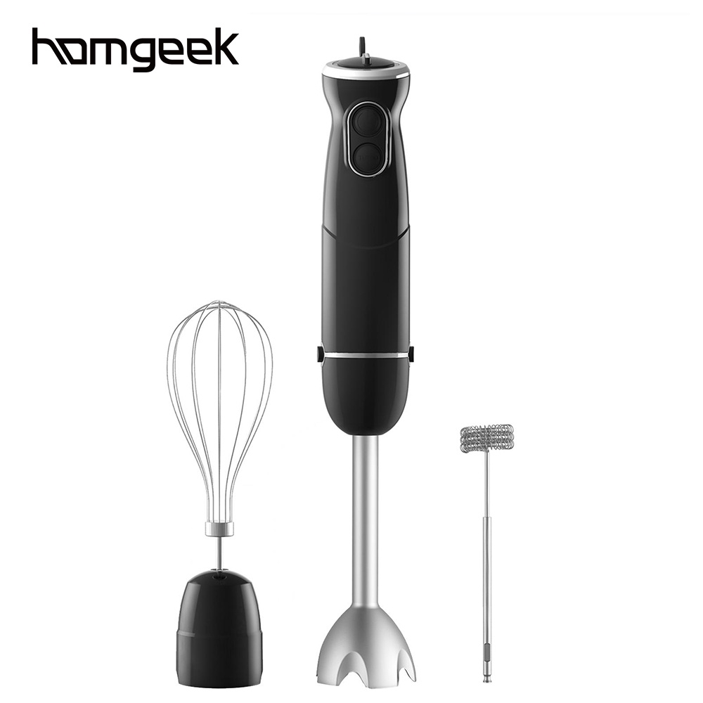 Homgeek Electric Hand Blender Kitchen Portable 500W 6Speeds 3in1