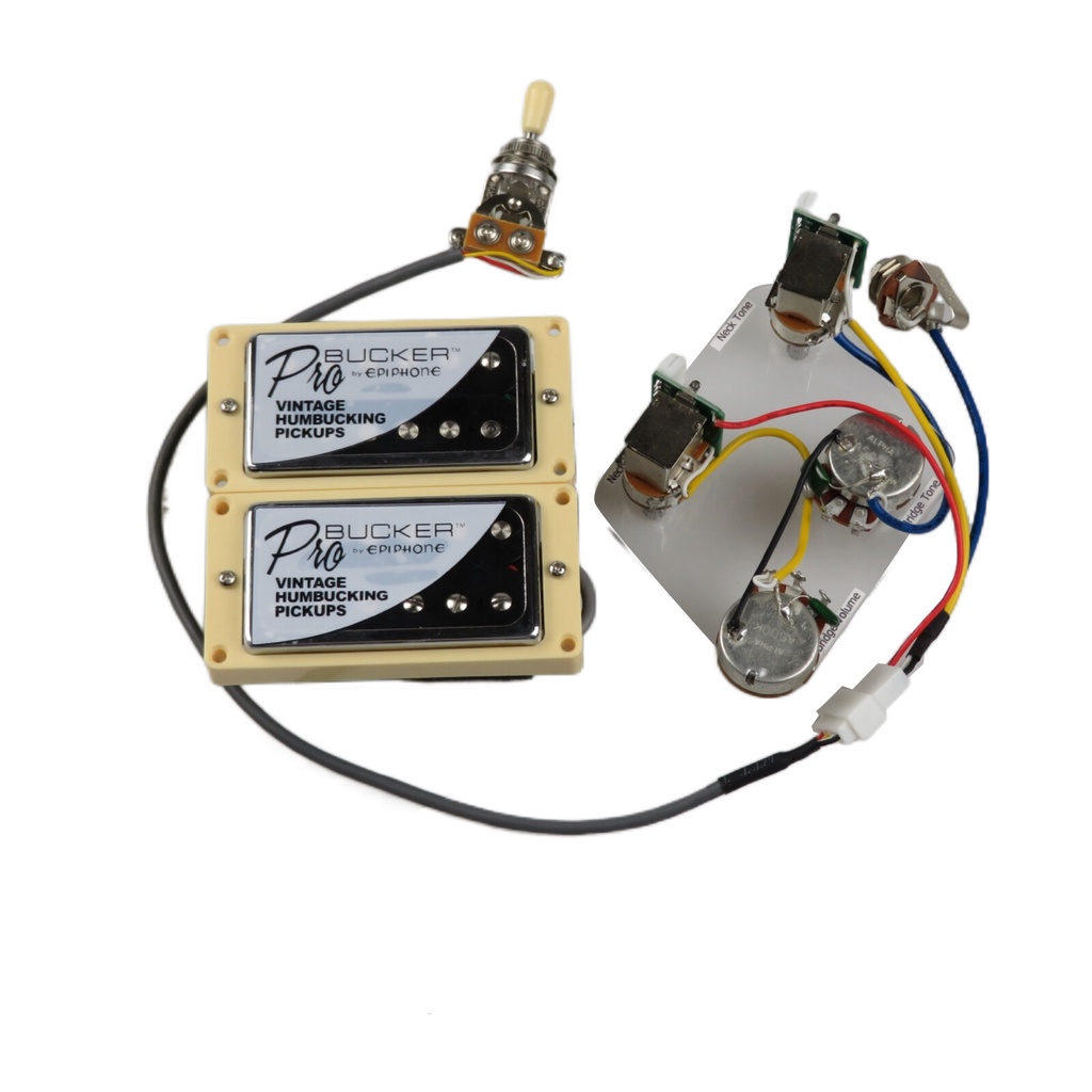 PFZebra Humbucker Pickups Alnico 5 ProBucker Push/Pull Wiring Harness