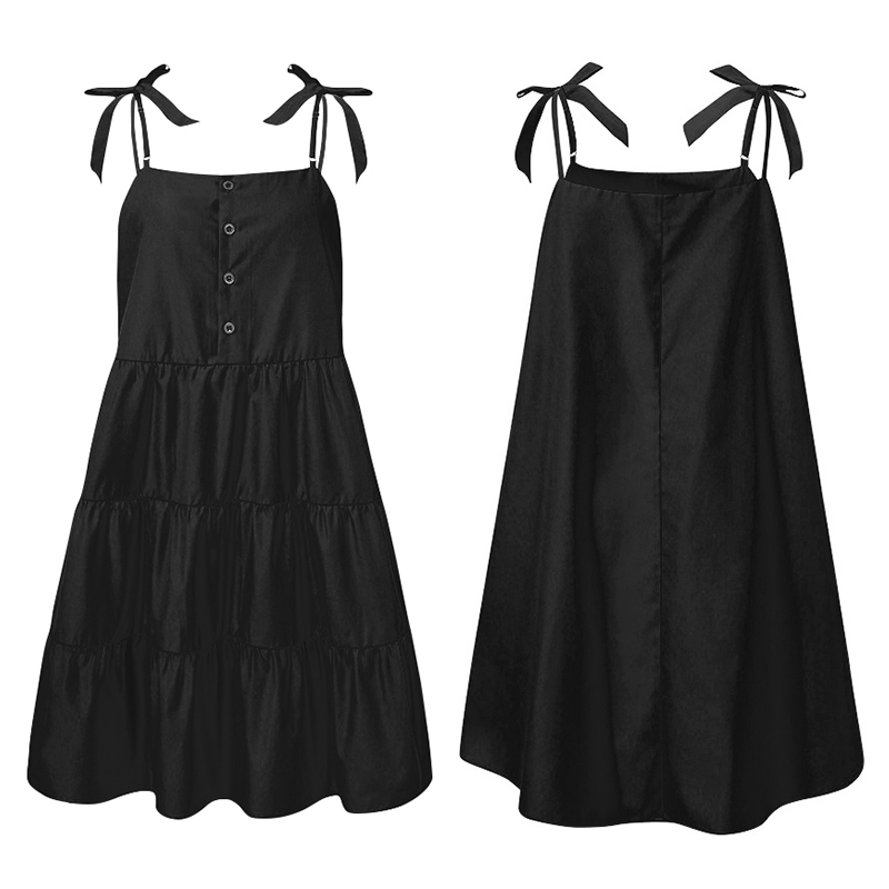baao Women Summer Korean Sleeveless Pleated Button Up Sexy Slip Short ...