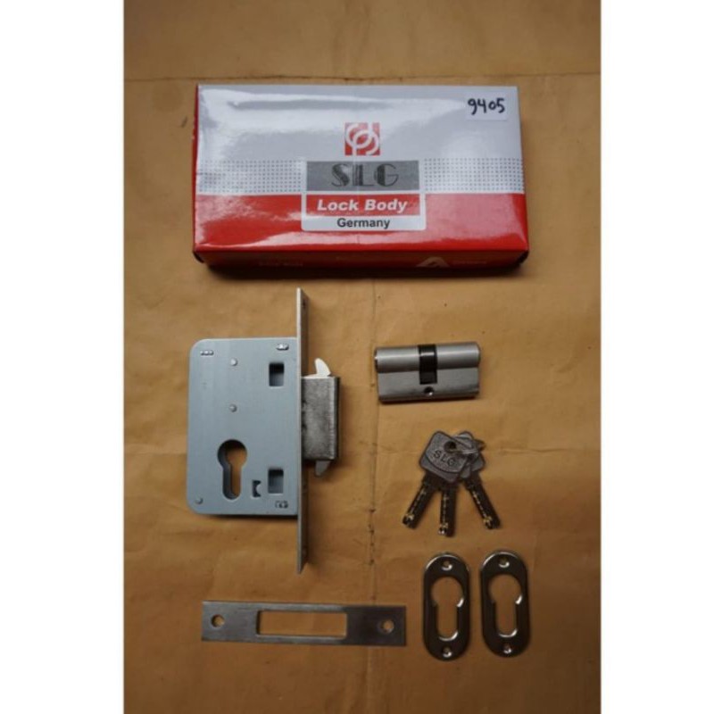 KAYU Mortise Sliding Wooden Door Lock Body Set with Lock Cylinder ...