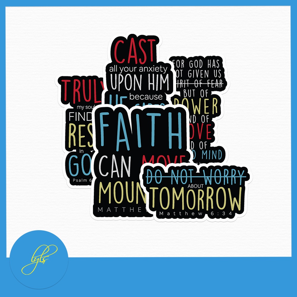 Bible Verse Sticker SetM1BK Waterproof Vinyl Sticker for Motorcycle