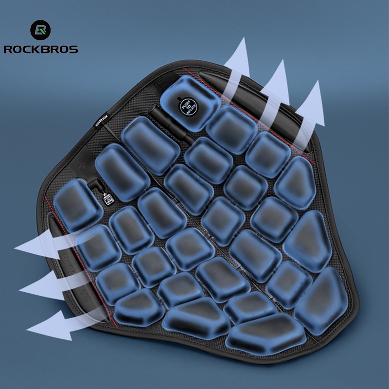 Rockbros Motorcycle Cushion Cover Inflatable Breathable Scooter Seat ...