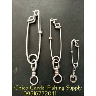 50PCS Fishing Snap Strong Stainless Steel Duo Lock Snap Swivel
