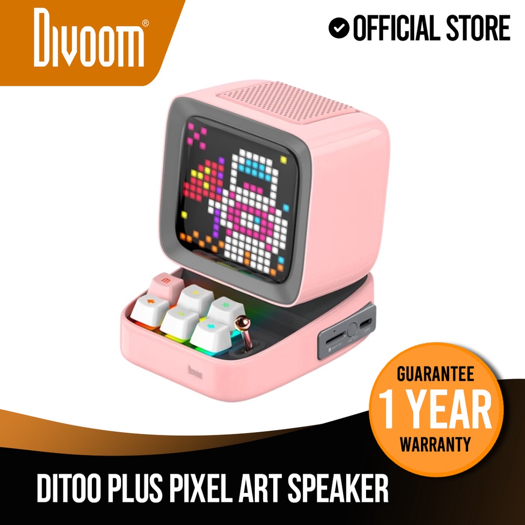 DIVOOM TECHNOLOGY DITOO-PLUS ピンク - スピーカー・ウーファー