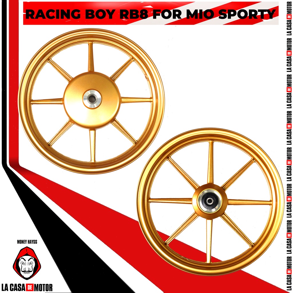 RACING BOY RB8 MAGS FOR YAMAHA MIO SPORTY (GOLD) | Shopee Philippines