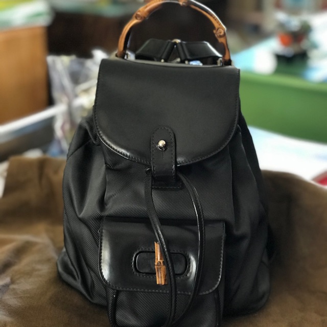 Gucci mini hot sale bamboo backpack