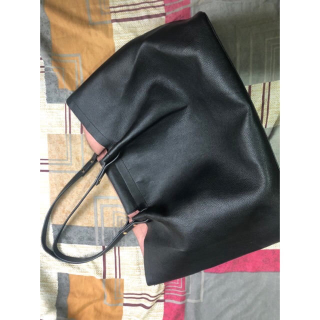 H&m tote best sale bag black