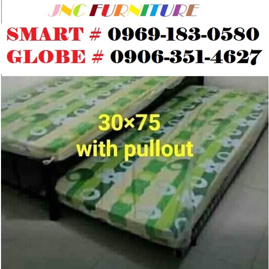 beds double deck SINGLE BED WITH PULL OUT AND FOAM 1492 Shopee